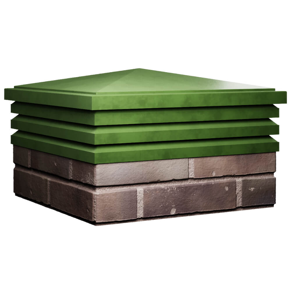 Колпак Zking Бона ХайТек Зеленый на столб 2х2 кирпича (513х513мм) в Балашихе фото