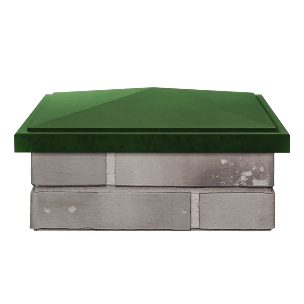 Колпак Zking БонаМоно Зеленый на столб 1.5х1.5 кирпича (385х385, 400х400мм) Балашиха фото