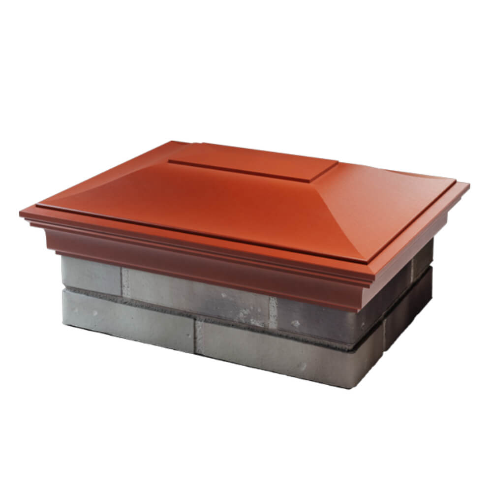 Колпак Zking Монблан Красный на столб 2х1.5 кирпича (515х385мм) в Балашихе фото