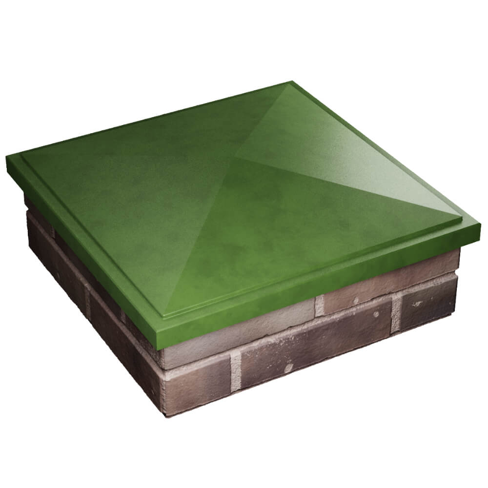 Колпак Zking БонаМоно Зеленый на столб 2х2 кирпича (515х515, 530х530мм) в Балашихе фото