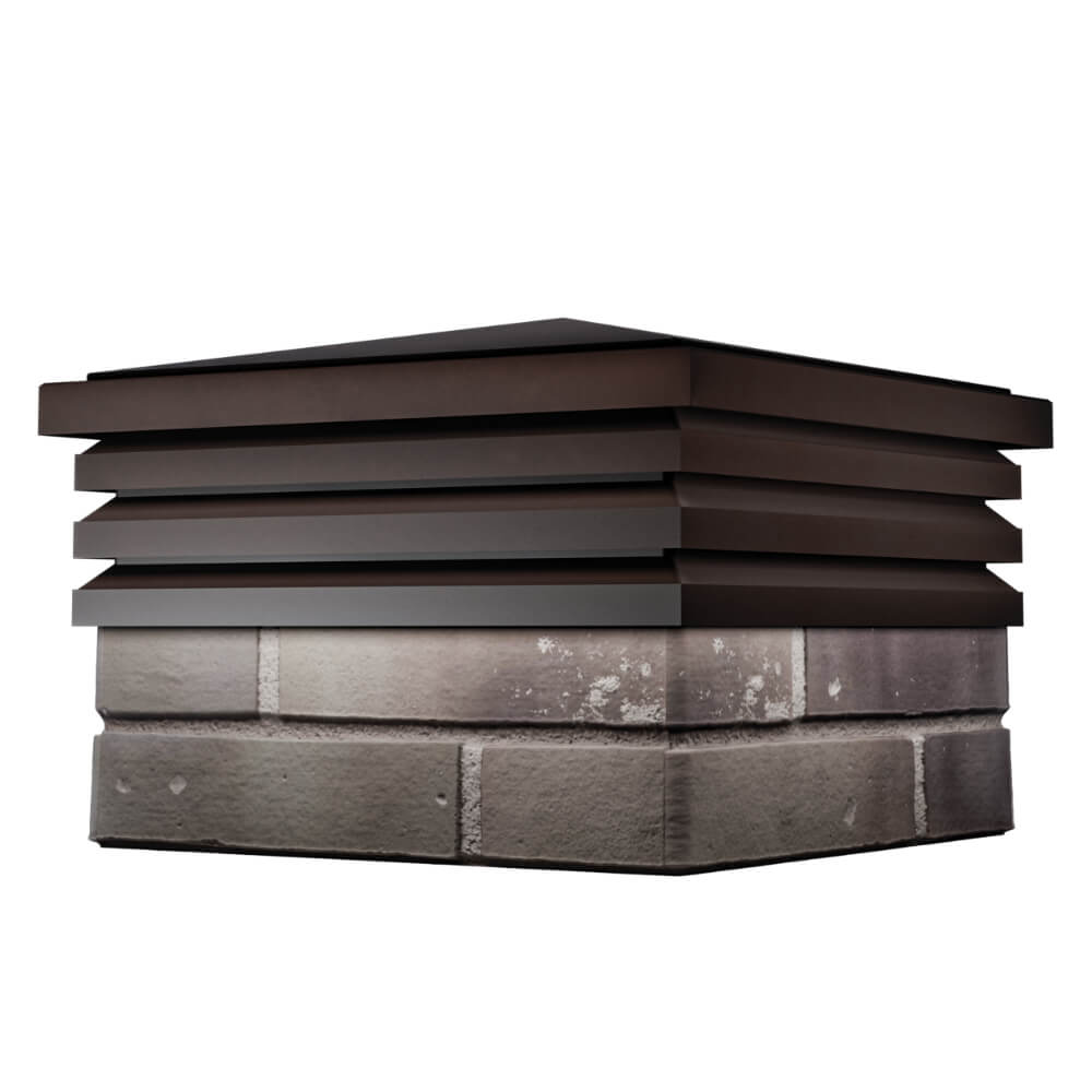 Колпак Zking Бона ХайТек Коричневый на столб 1.5х1.5 кирпича (385х385мм) в Балашихе фото