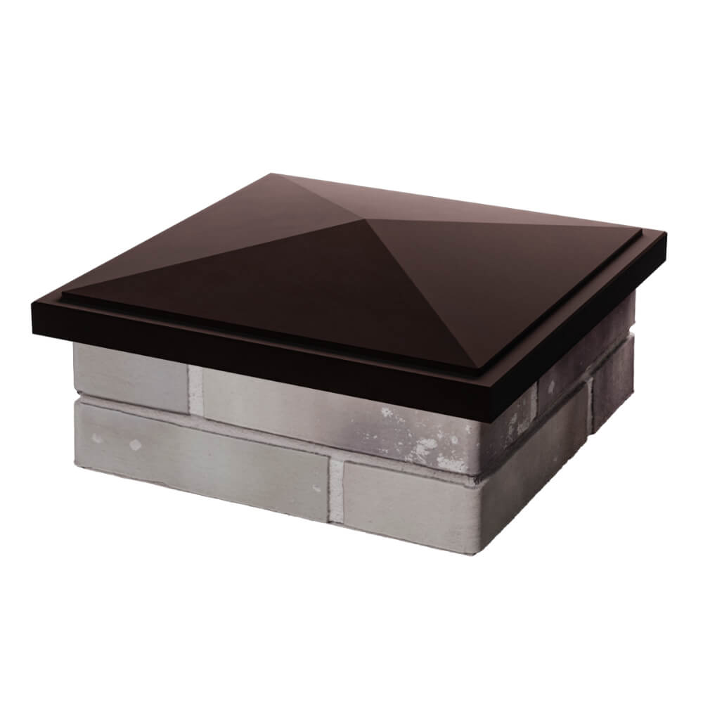 Колпак Zking БонаМоно Коричневый на столб 1.5х1.5 кирпича (385х385, 400х400мм) в Балашихе фото