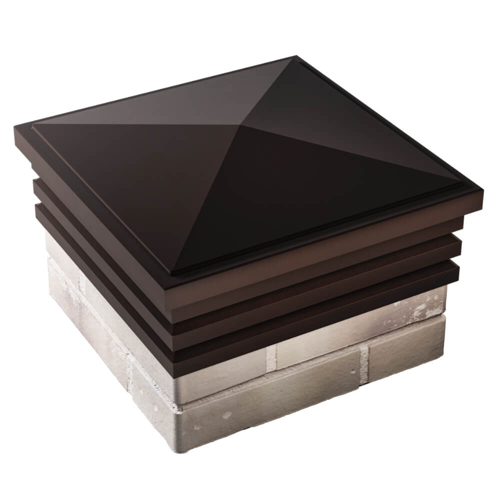 Колпак Zking Бона ХайТек Коричневый на столб 1.5х1.5 кирпича (385х385мм) в Балашихе фото