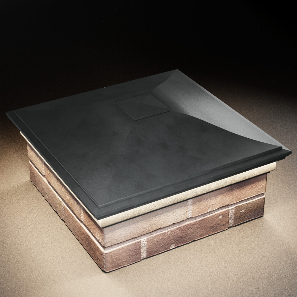 Колпак Zking Монблан Серый на столб 2х2 кирпича (515х515мм) c подсветкой в Балашихе фото