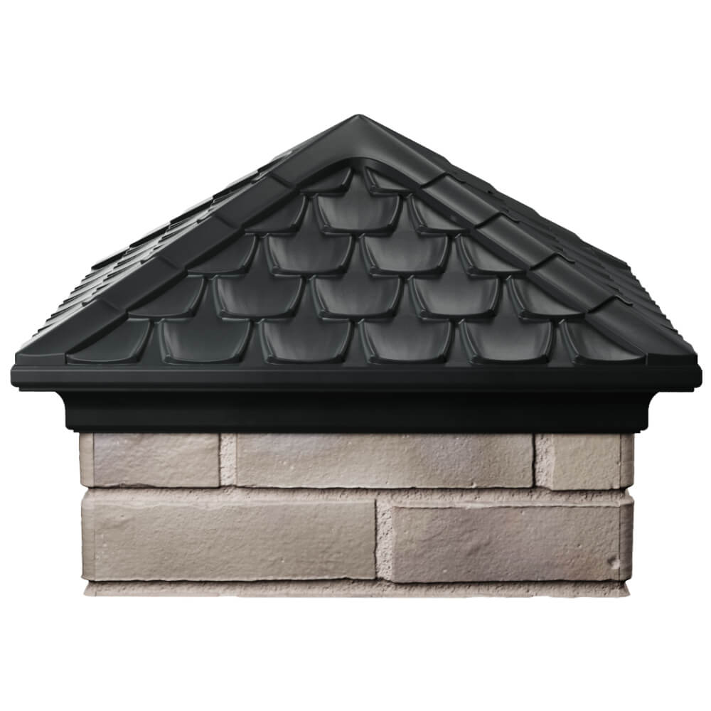 Колпак Zking Эльбрус Черный на столб 1.5х1.5 кирпича (385х385мм) Балашиха фото