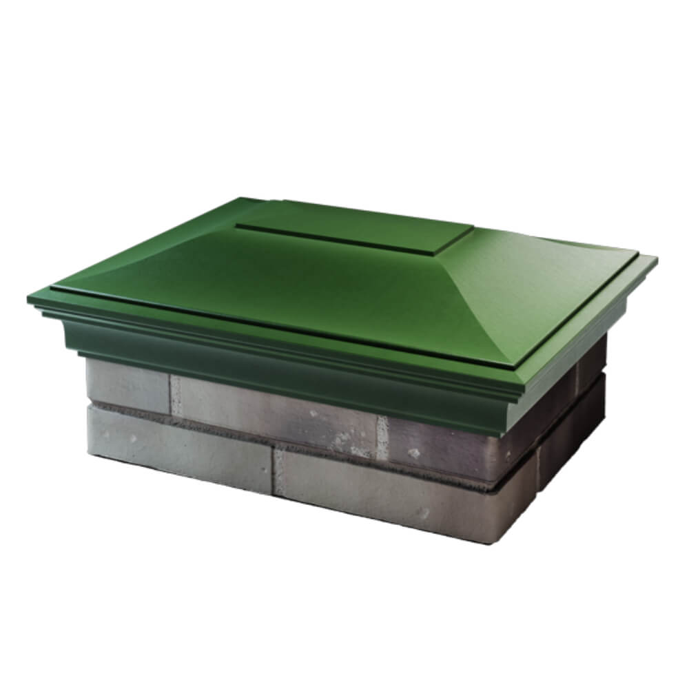 Колпак Zking Монблан Зеленый на столб 2х1.5 кирпича (515х385мм) в Балашихе фото