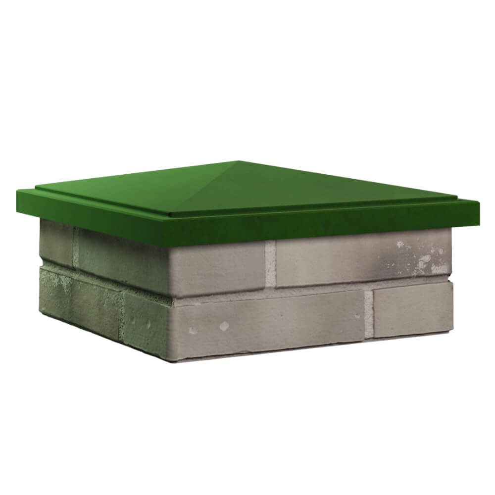 Колпак Zking БонаМоно Зеленый на столб 1.5х1.5 кирпича (385х385, 400х400мм) в Балашихе фото