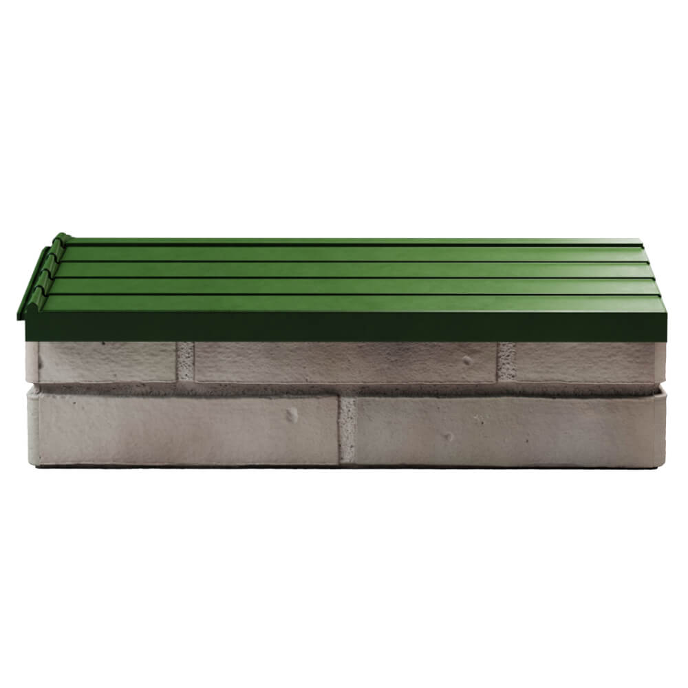 Парапет Zking Бона ХайТек Зеленый с посадкой на 1 кирпич (200/225/255мм) в Балашихе фото