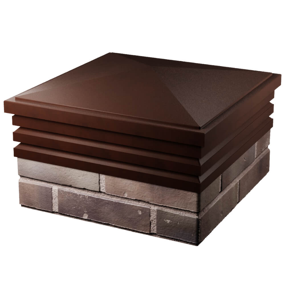 Колпак Zking Бона ХайТек Коричневый на столб 2х2 кирпича (513х513мм) в Балашихе фото