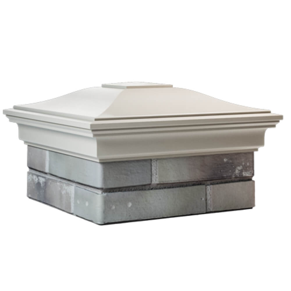 Колпак Zking Монблан Бежевый на столб 1.5х1.5 кирпича (385х385мм) в Балашихе фото