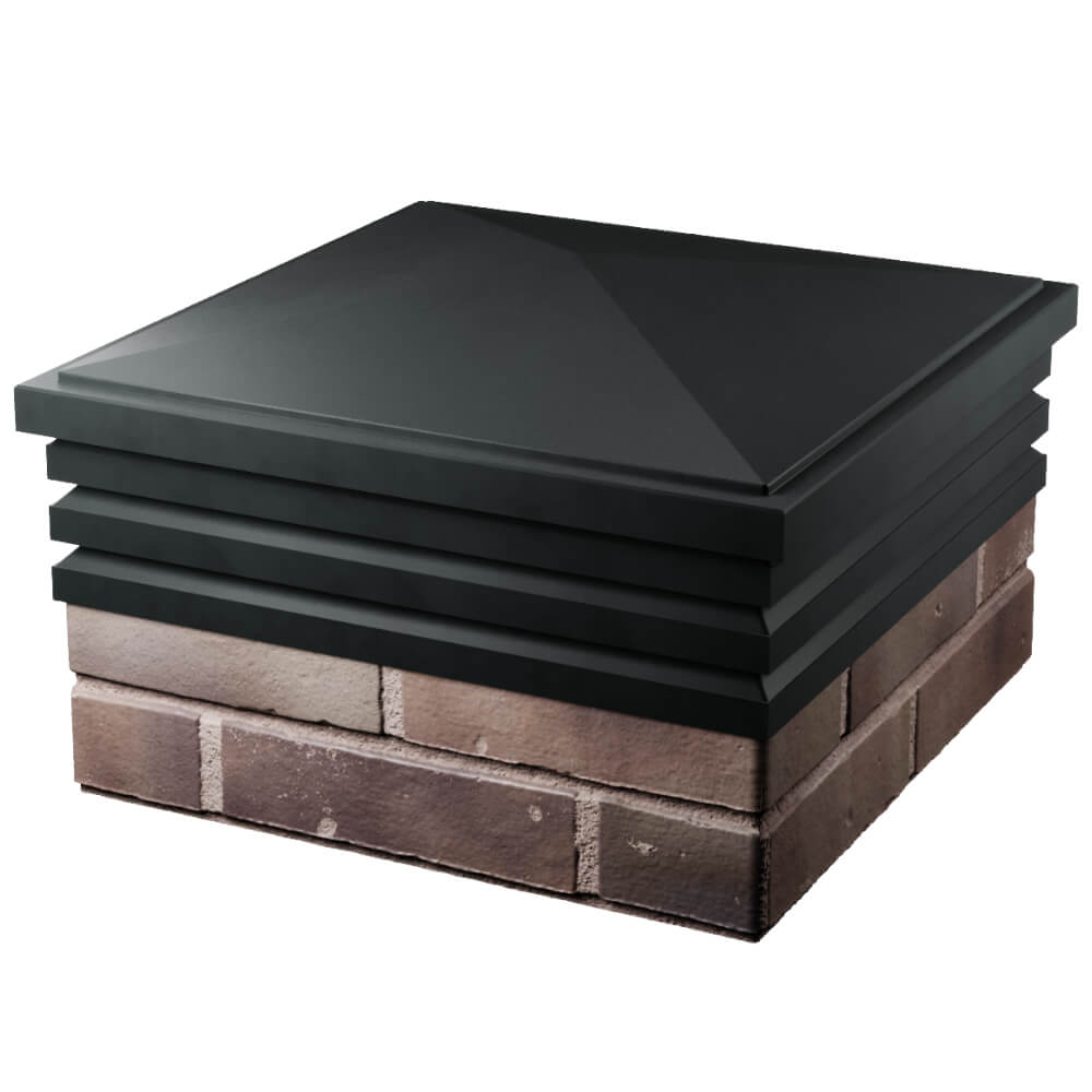 Колпак Zking Бона ХайТек Черный на столб 2х2 кирпича (513х513мм) в Балашихе фото