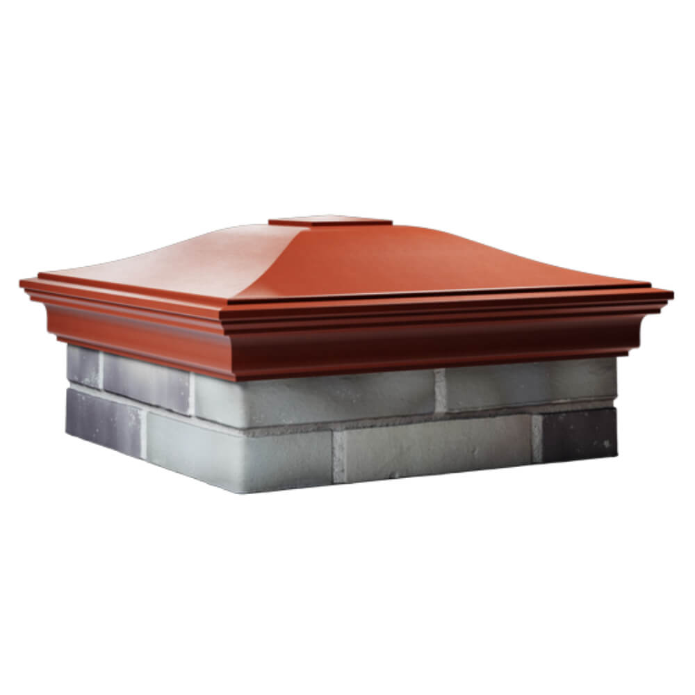 Колпак Zking Монблан Красный на столб 2х2 кирпича (515х515мм) в Балашихе фото