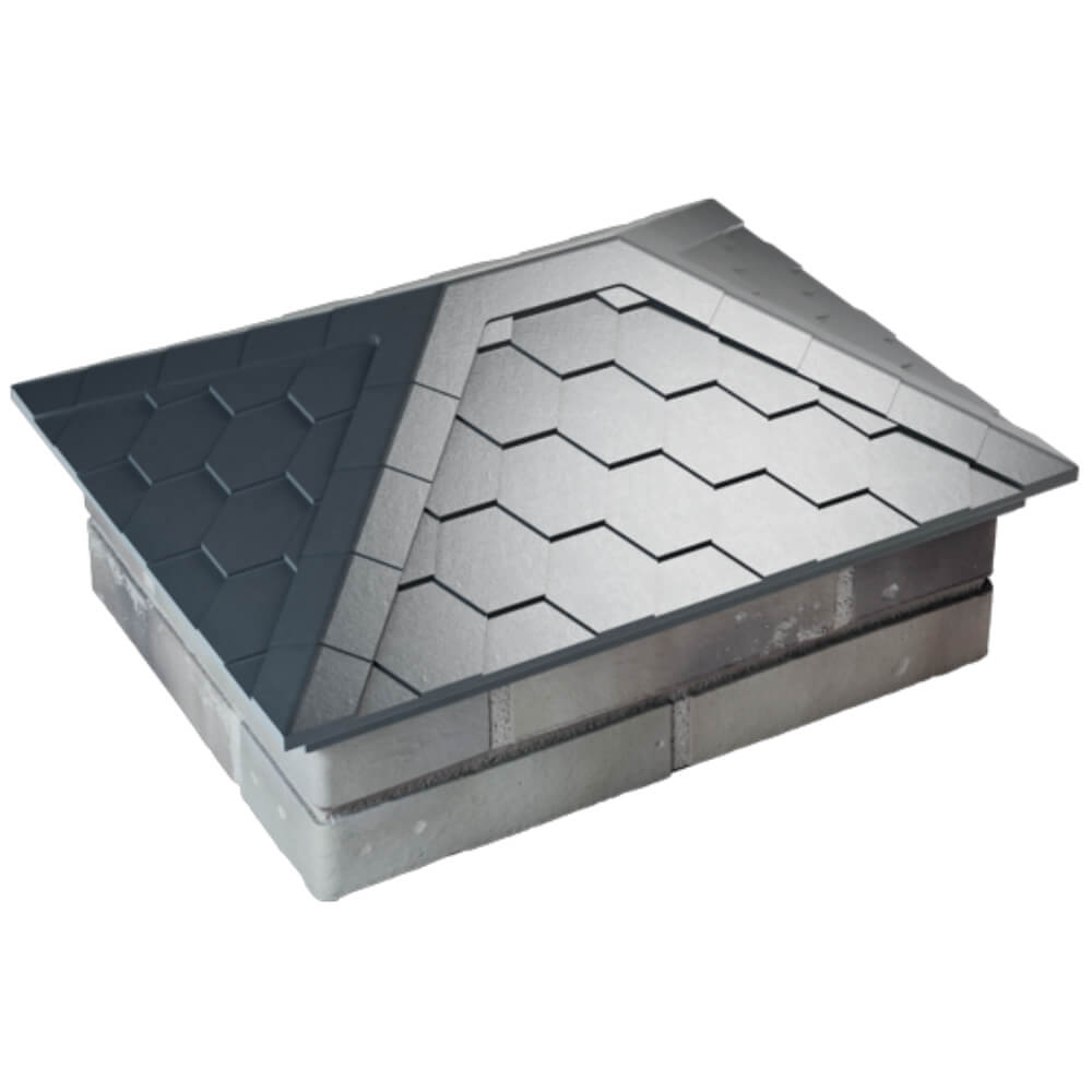 Колпак Zking Эверест Серый на столб 2х1.5 кирпича (520х390мм) Балашиха фото