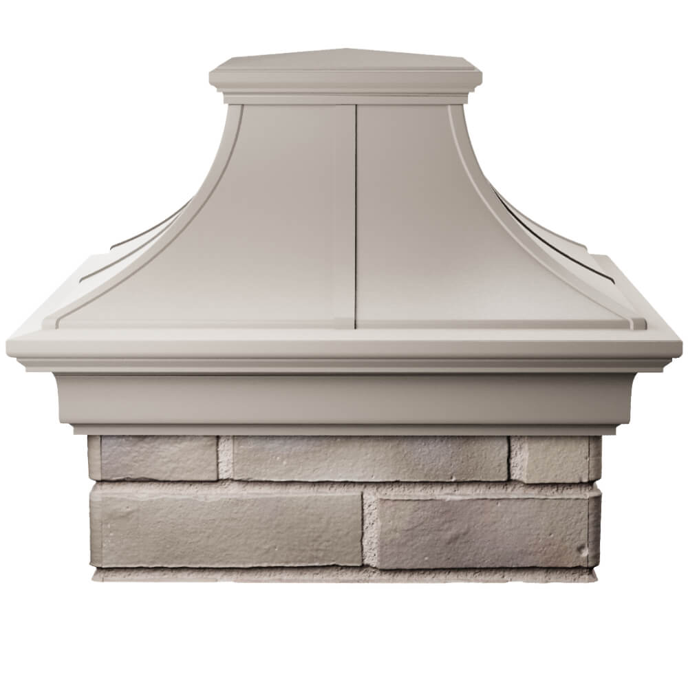 Колпак Zking Монблан Премиум Бежевый на столб 1.5х1.5 кирпича (385х385мм) Балашиха фото