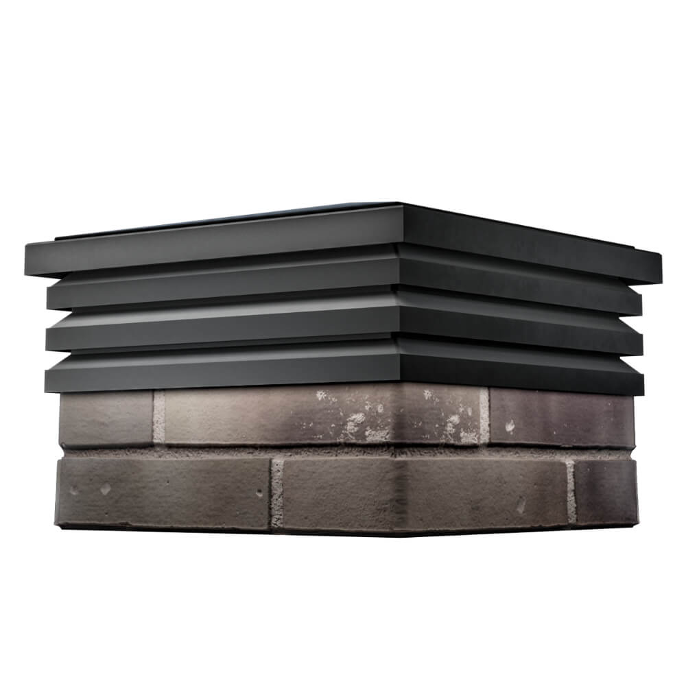 Колпак Zking Бона ХайТек Черный на столб 1.5х1.5 кирпича (385х385мм) в Балашихе фото