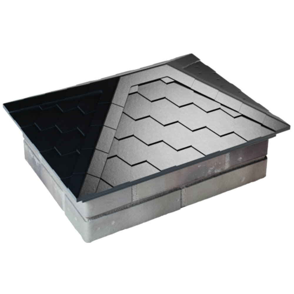 Колпак Zking Эверест Черный на столб 2х1.5 кирпича (520х390мм) Балашиха фото