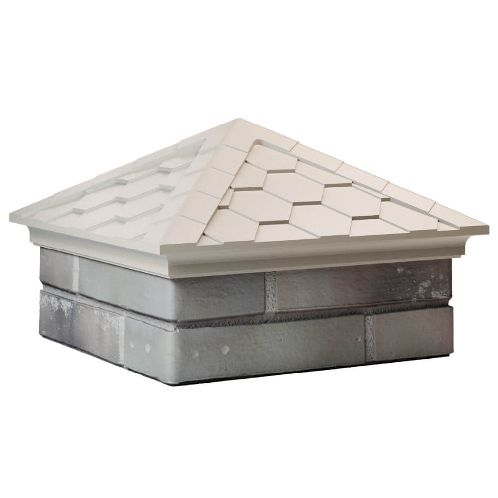 Колпак Zking Эверест Бежевый на столб 1.5х1.5 кирпича (390х390мм) в Балашихе фото