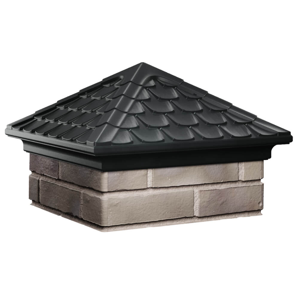 Колпак Zking Эльбрус Черный на столб 1.5х1.5 кирпича (385х385мм) в Балашихе фото