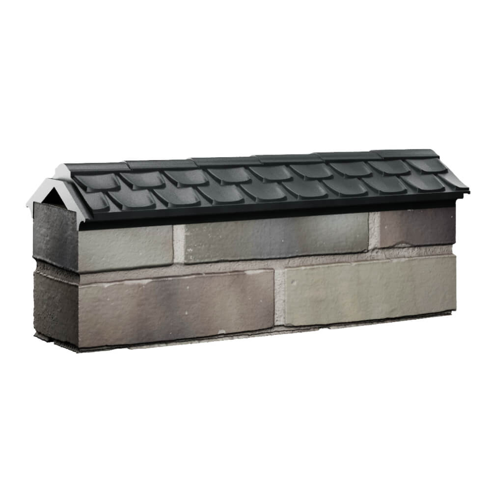 Парапет Zking Эльбрус Черный с посадкой на 0.5 кирпича (130мм) Балашиха фото