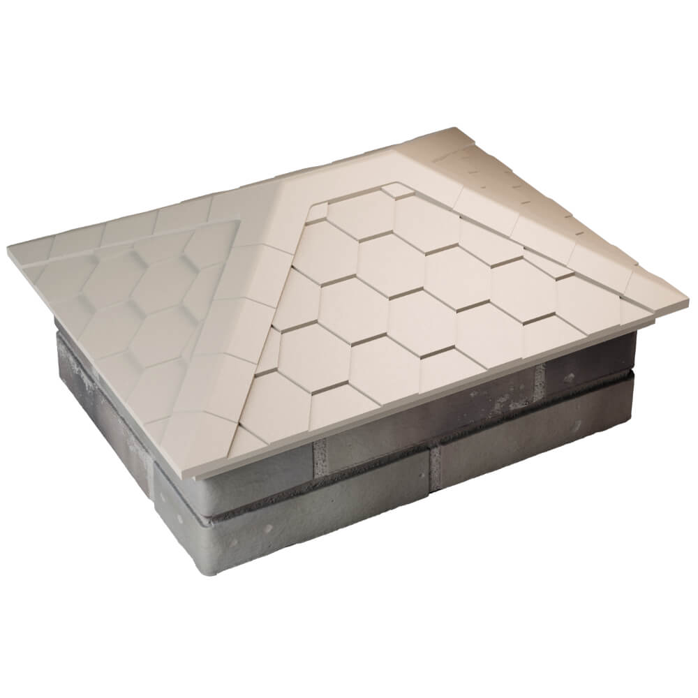 Колпак Zking Эверест Бежевый на столб 2х1.5 кирпича (520х390мм) Балашиха фото