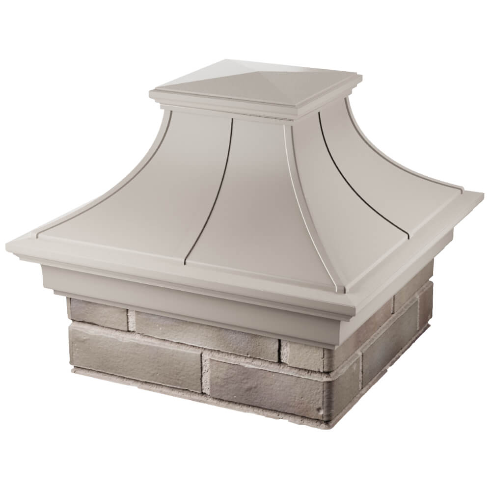 Колпак Zking Монблан Премиум Бежевый на столб 1.5х1.5 кирпича (385х385мм) в Балашихе фото