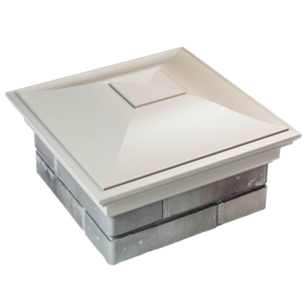 Колпак Zking Монблан Бежевый на столб 1.5х1.5 кирпича (385х385мм) в Балашихе фото