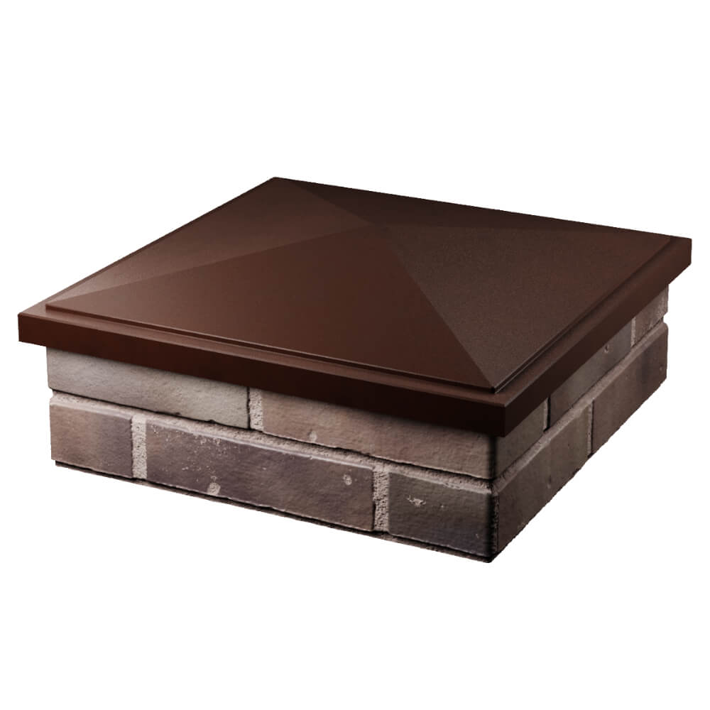 Колпак Zking БонаМоно Коричневый на столб 2х2 кирпича (515х515, 530х530мм) в Балашихе фото