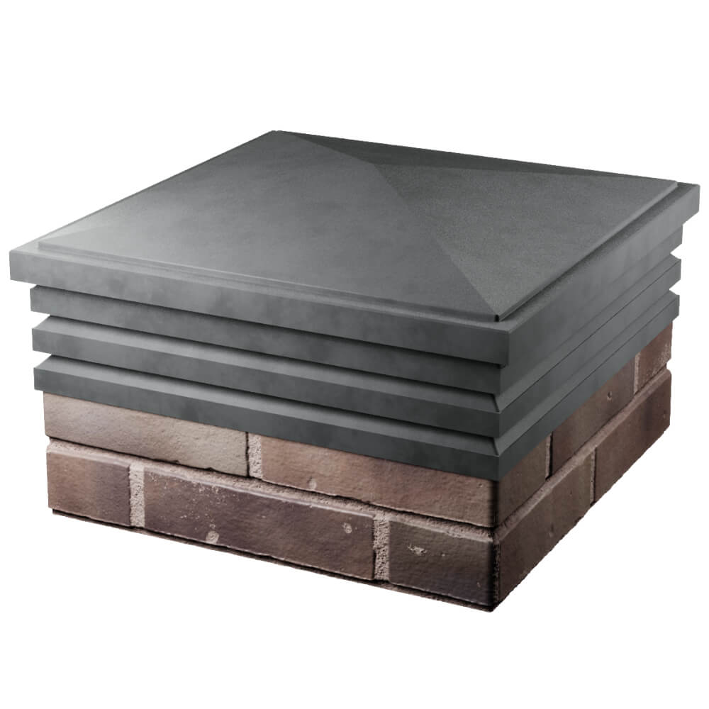 Колпак Zking Бона ХайТек Серый на столб 2х2 кирпича (513х513мм) в Балашихе фото