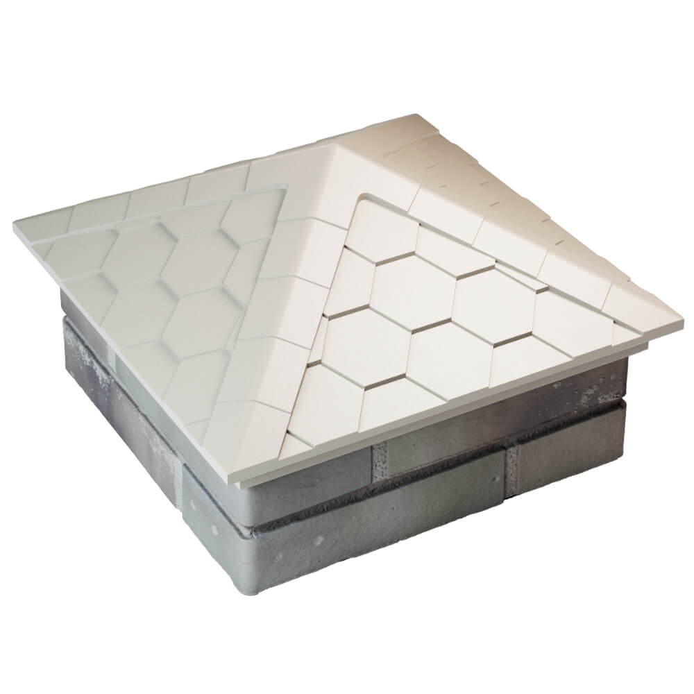 Колпак Zking Эверест Бежевый на столб 1.5х1.5 кирпича (390х390мм) в Балашихе фото