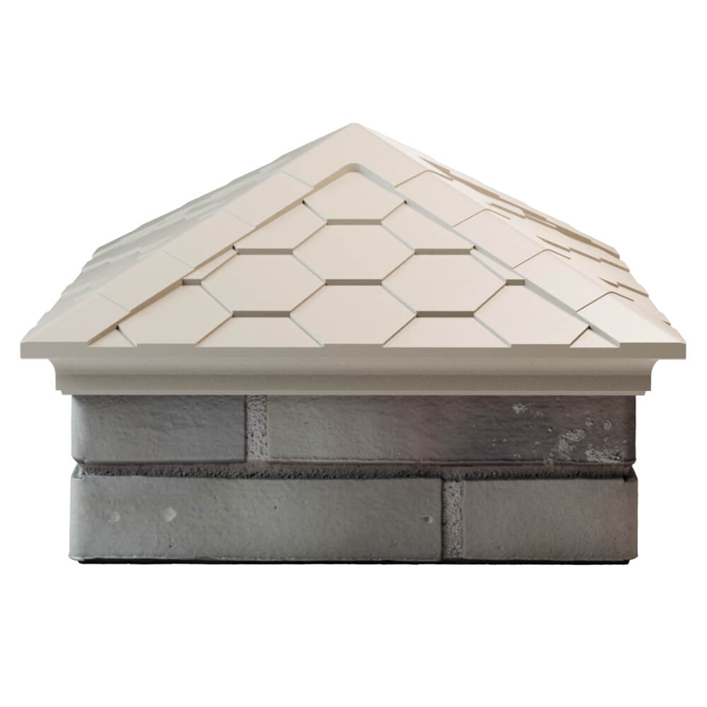 Колпак Zking Эверест Бежевый на столб 1.5х1.5 кирпича (390х390мм) Балашиха фото