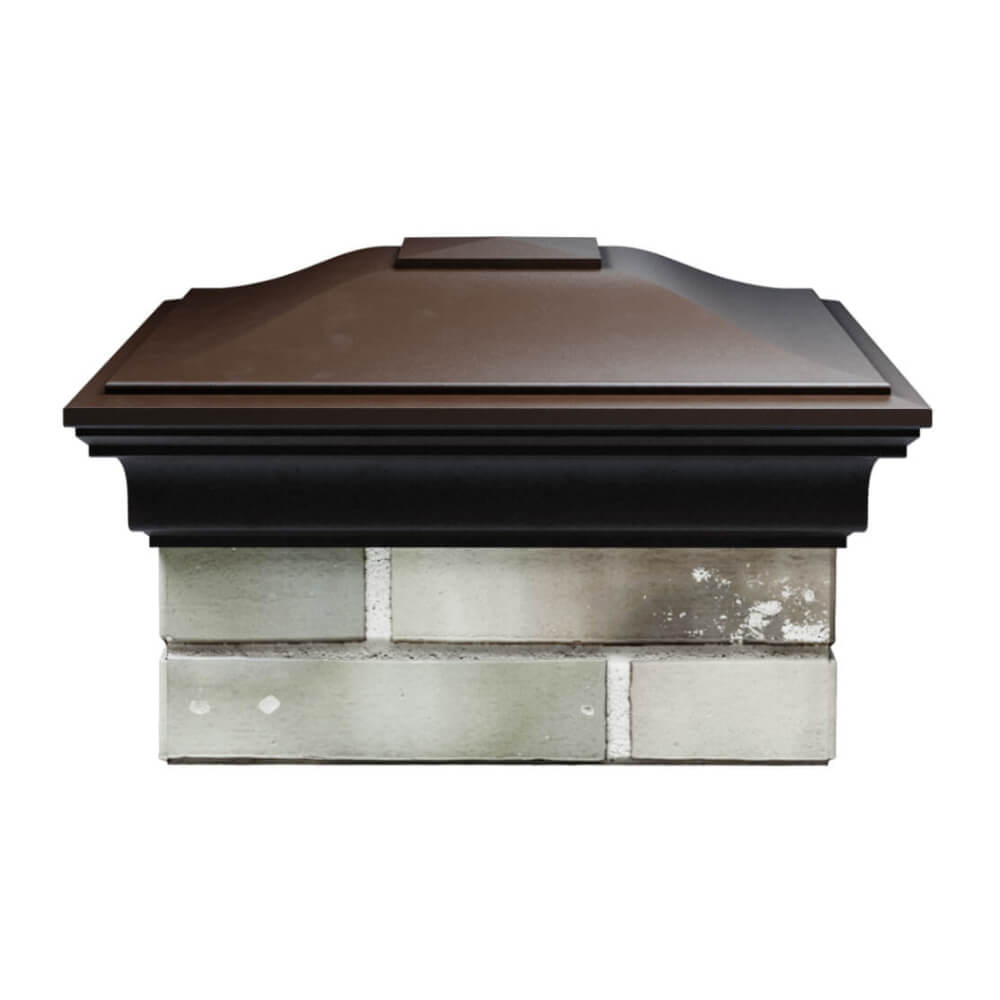 Колпак Zking Монблан Коричневый на столб 1.5х1.5 еврокирпича 0.7НФ (355х355мм) Балашиха фото