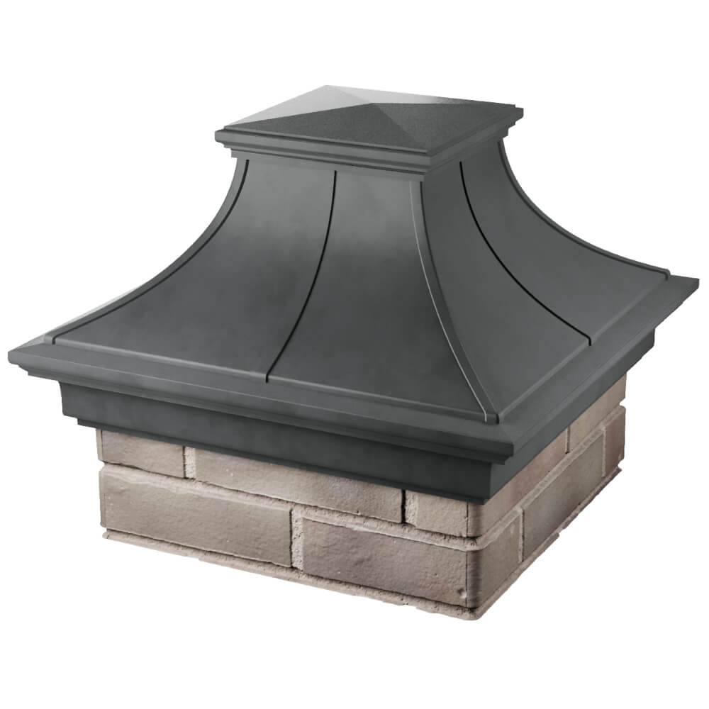 Колпак Zking Монблан Премиум Серый на столб 1.5х1.5 кирпича (385х385мм) в Балашихе фото