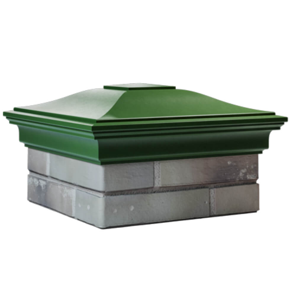 Колпак Zking Монблан Зеленый на столб 1.5х1.5 кирпича (385х385мм) в Балашихе фото