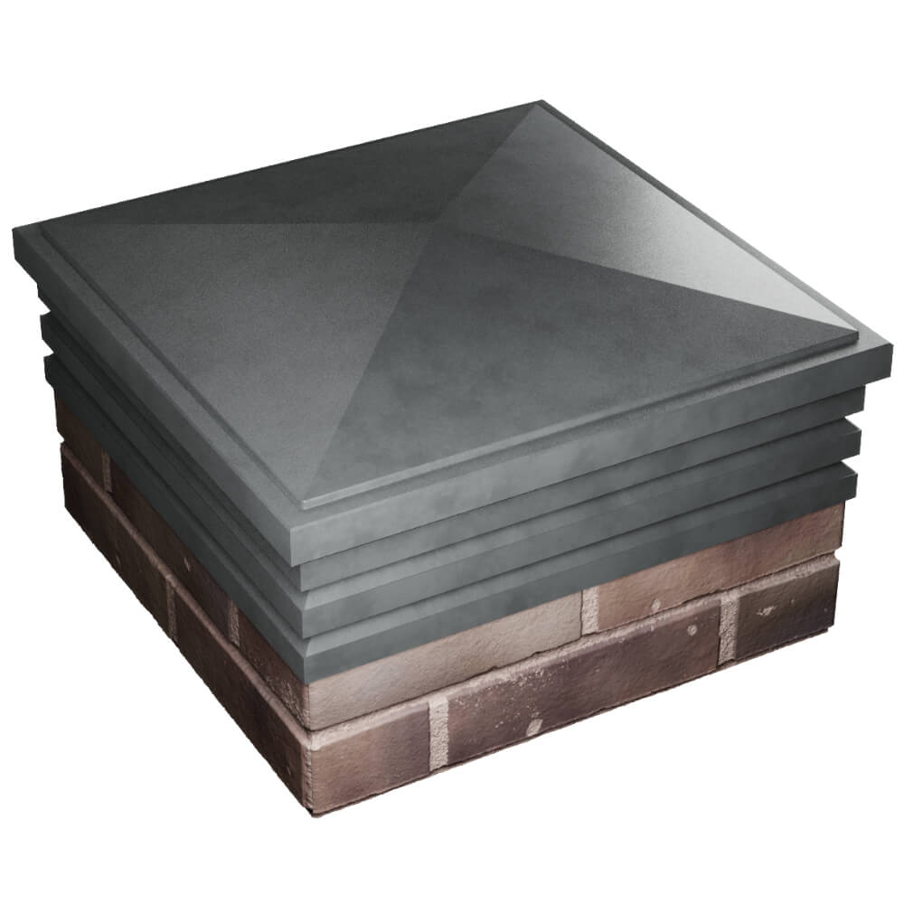 Колпак Zking Бона ХайТек Серый на столб 2х2 кирпича (513х513мм) в Балашихе фото