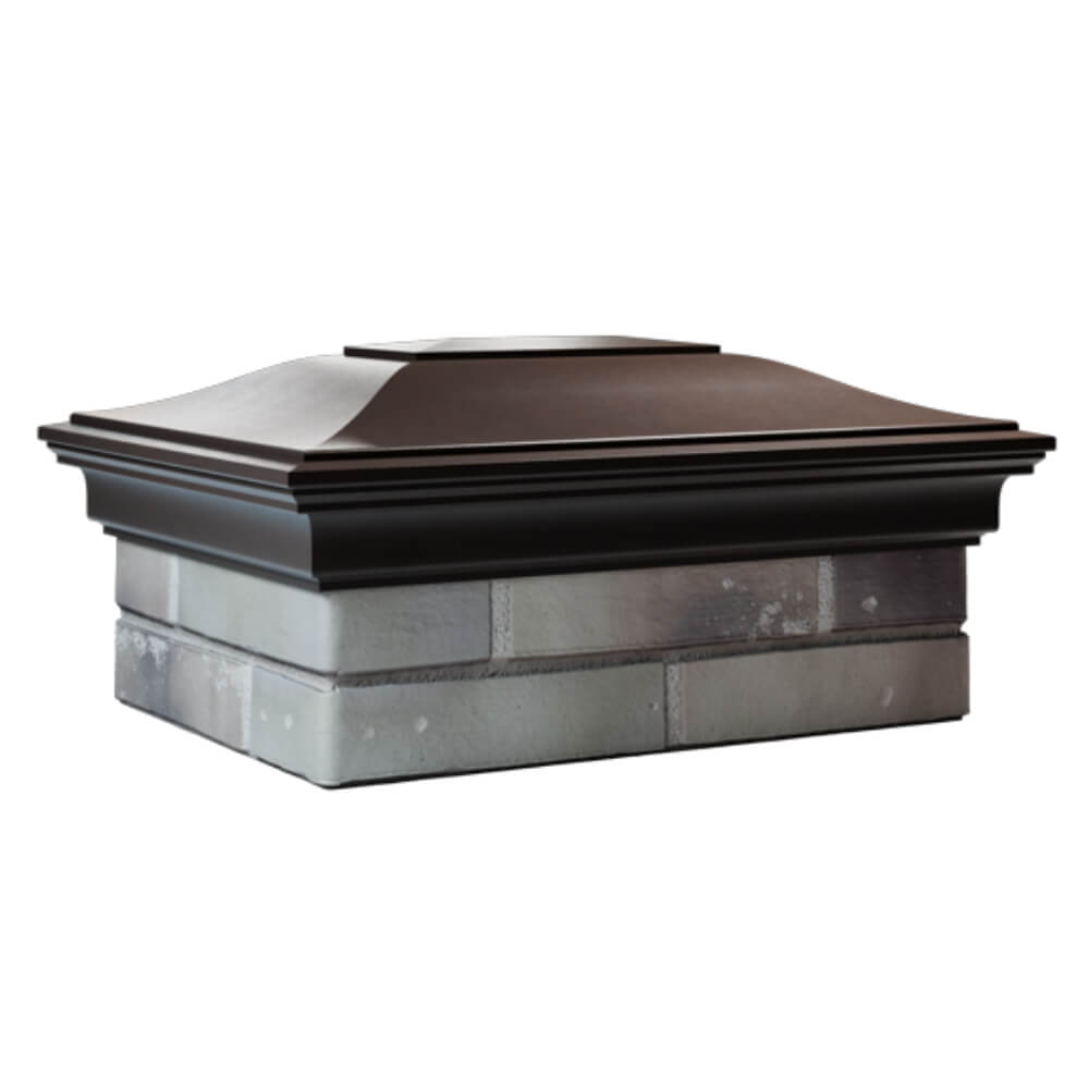 Колпак Zking Монблан Коричневый на столб 2х1.5 кирпича (515х385мм) в Балашихе фото