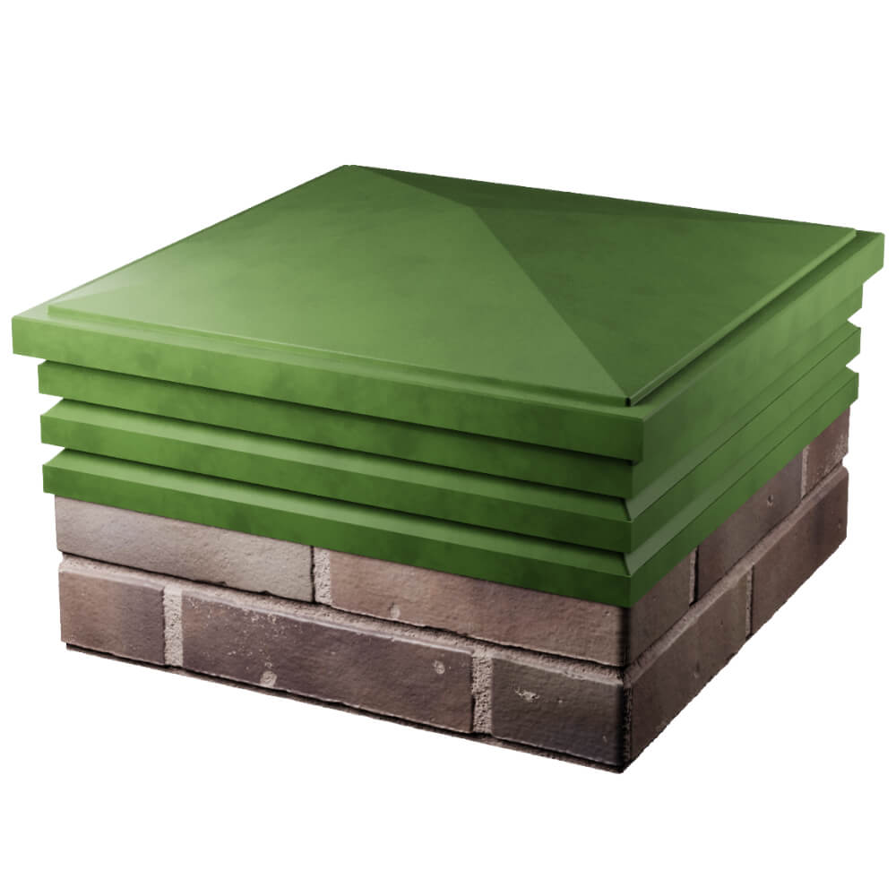 Колпак Zking Бона ХайТек Зеленый на столб 2х2 кирпича (513х513мм) в Балашихе фото