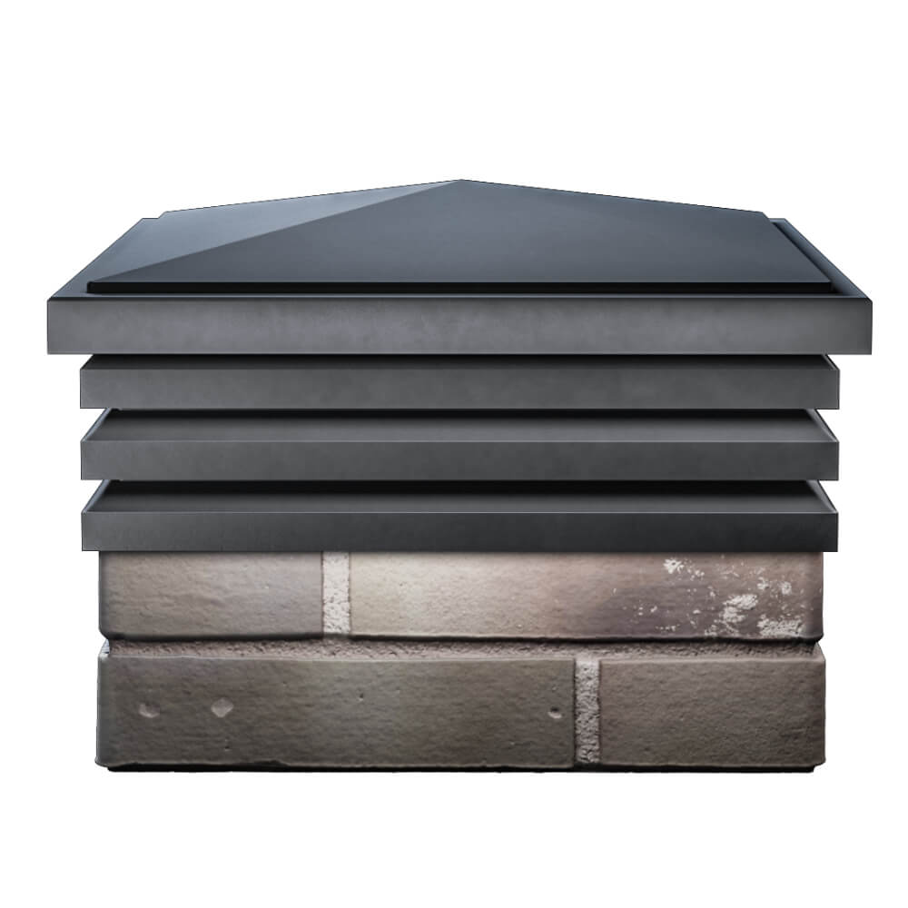 Колпак Zking Бона ХайТек Серый на столб 1.5х1.5 кирпича (385х385мм) Балашиха фото