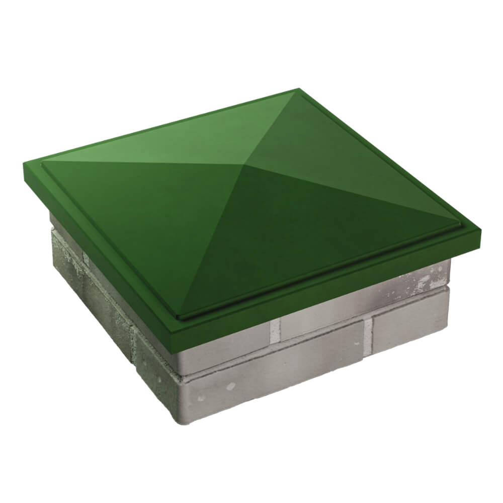 Колпак Zking БонаМоно Зеленый на столб 1.5х1.5 кирпича (385х385, 400х400мм) в Балашихе фото