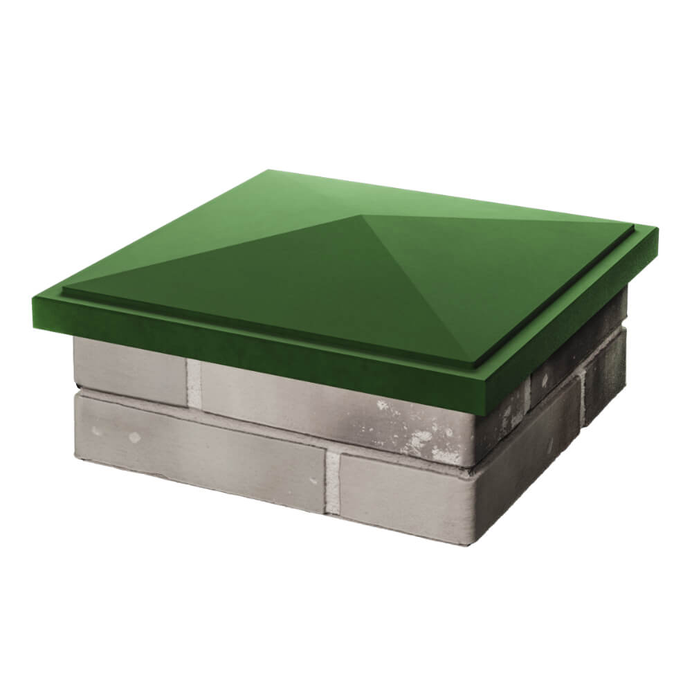 Колпак Zking БонаМоно Зеленый на столб 1.5х1.5 кирпича (385х385, 400х400мм) в Балашихе фото