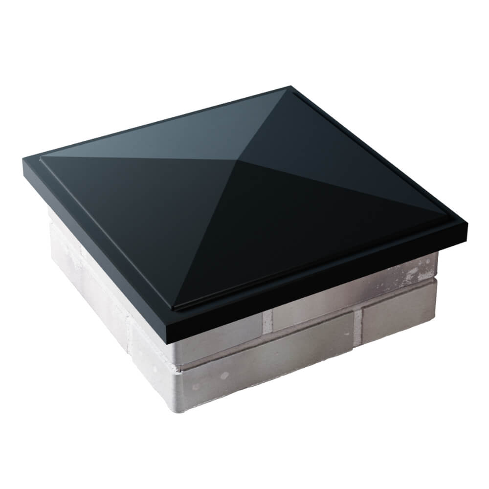 Колпак Zking БонаМоно Черный на столб 1.5х1.5 кирпича (385х385, 400х400мм) в Балашихе фото