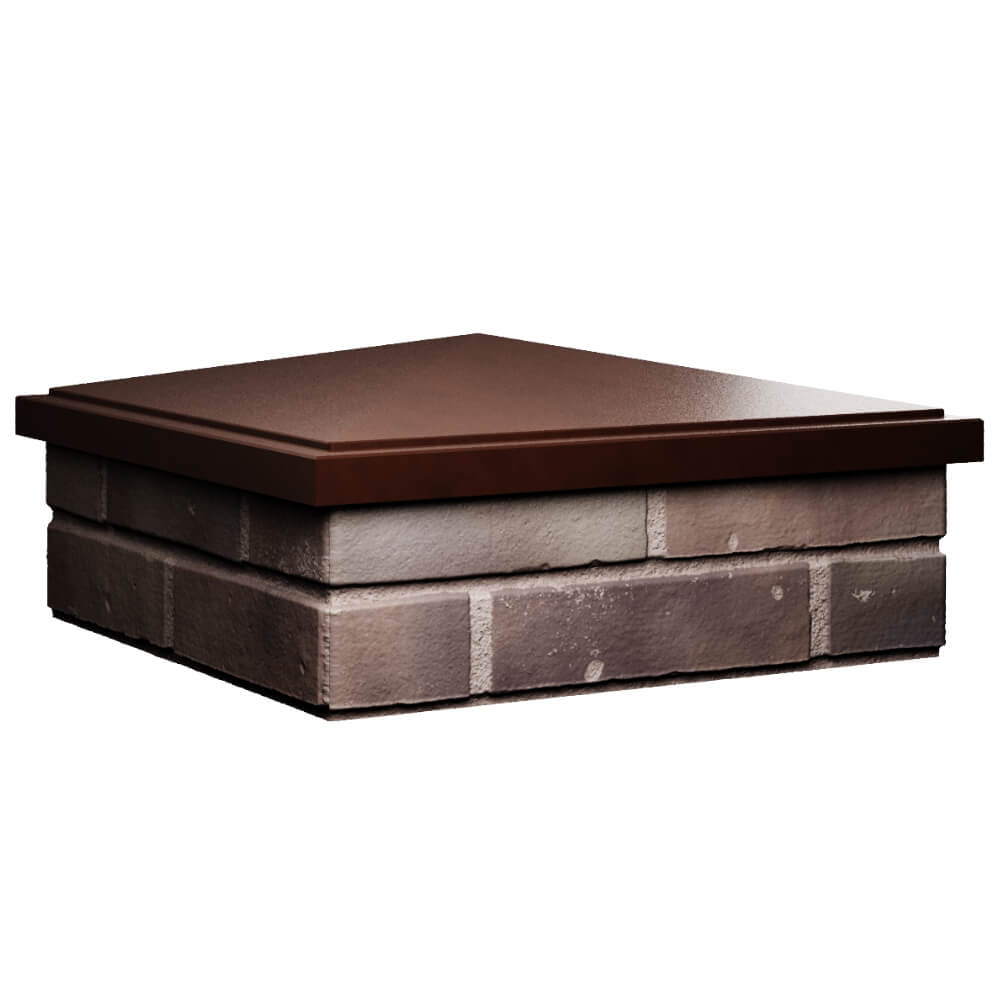 Колпак Zking БонаМоно Коричневый на столб 2х2 кирпича (515х515, 530х530мм) в Балашихе фото