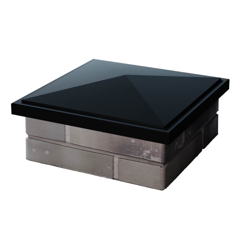 Колпак Zking БонаМоно Черный на столб 1.5х1.5 кирпича (385х385, 400х400мм) в Балашихе фото