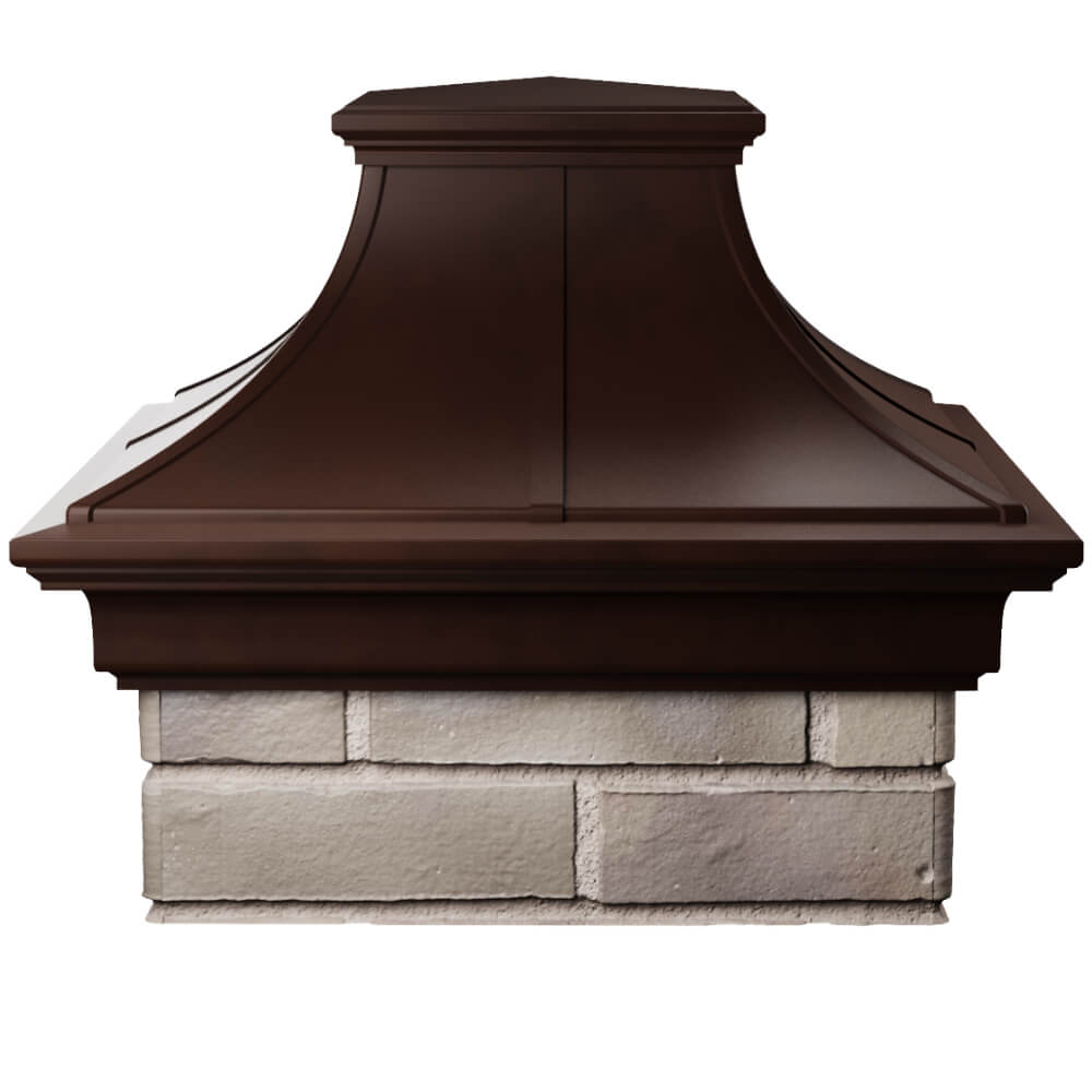 Колпак Zking Монблан Премиум Коричневый на столб 1.5х1.5 кирпича (385х385мм) Балашиха фото
