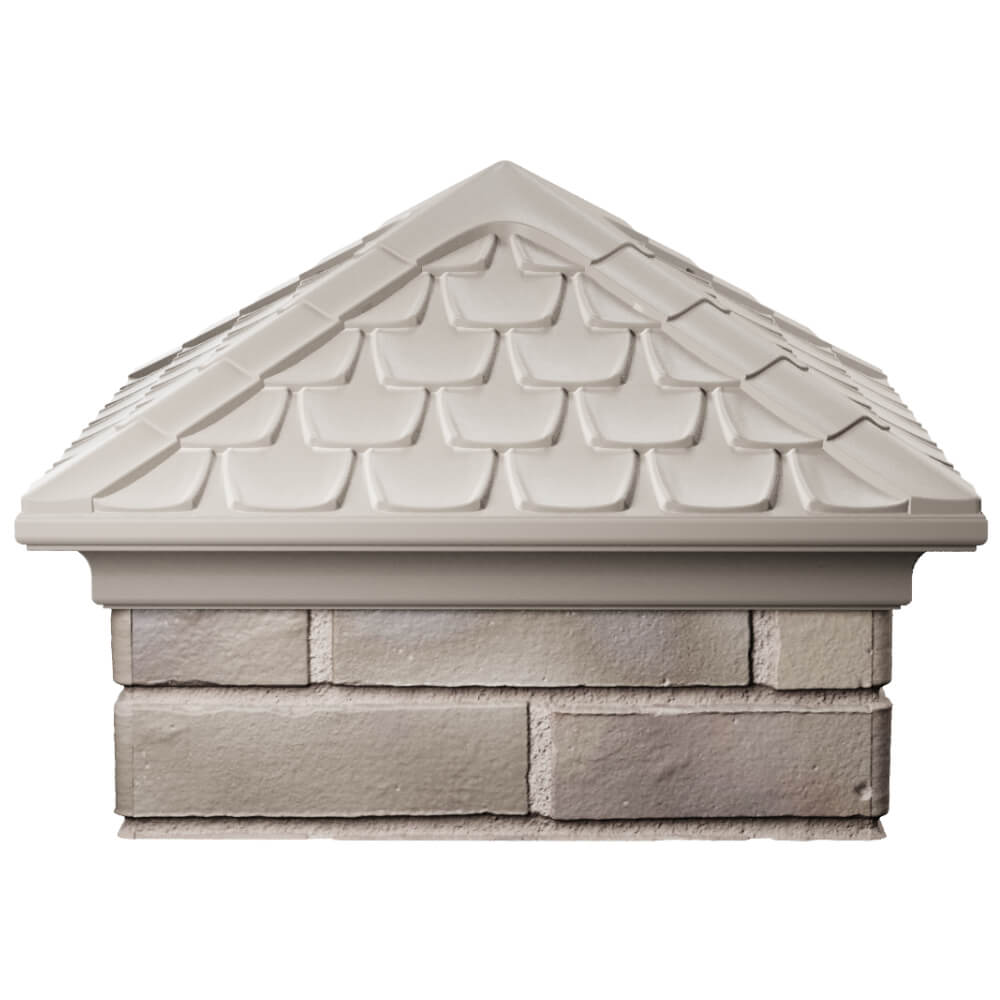 Колпак Zking Эльбрус Бежевый на столб 1.5х1.5 кирпича (385х385мм) Балашиха фото