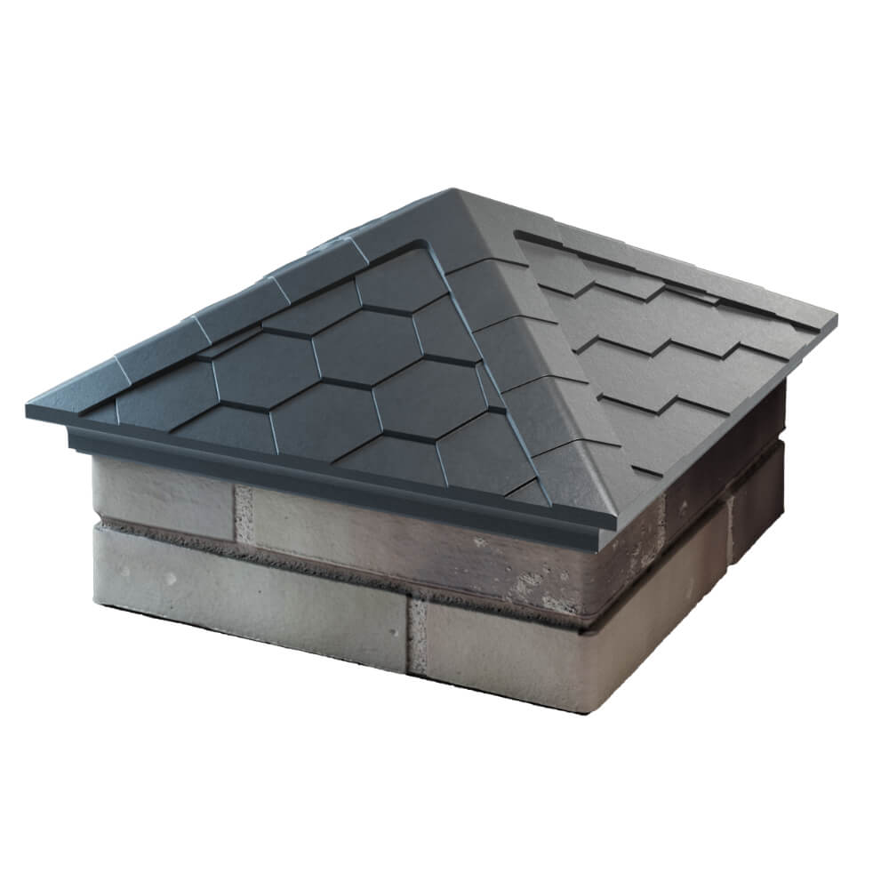 Колпак Zking Эверест Серый на столб 1.5х1.5 кирпича (390х390мм) в Балашихе фото