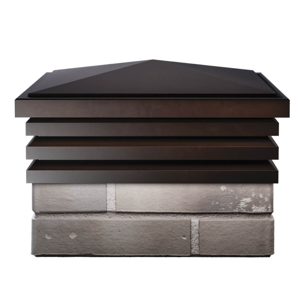 Колпак Zking Бона ХайТек Коричневый на столб 1.5х1.5 кирпича (385х385мм) Балашиха фото