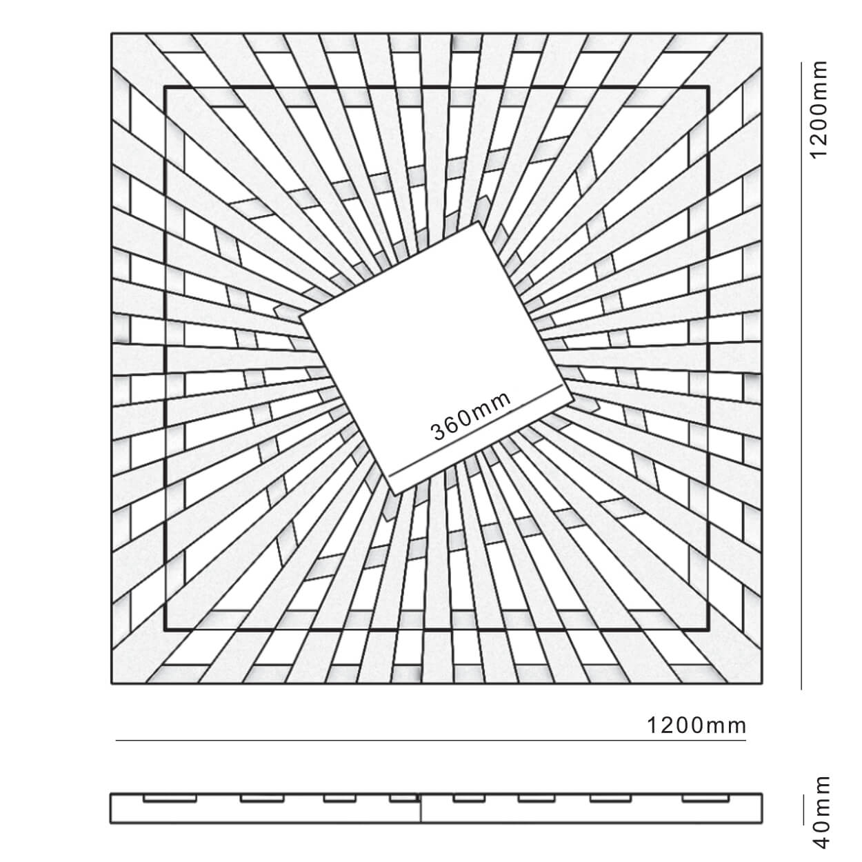 Приствольная решетка для дерева ZKING ATMOSPHERE 1.2х1.2м Черная в Балашихе фото