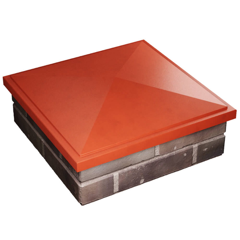 Колпак Zking БонаМоно Красный на столб 2х2 кирпича (515х515, 530х530мм) в Балашихе фото