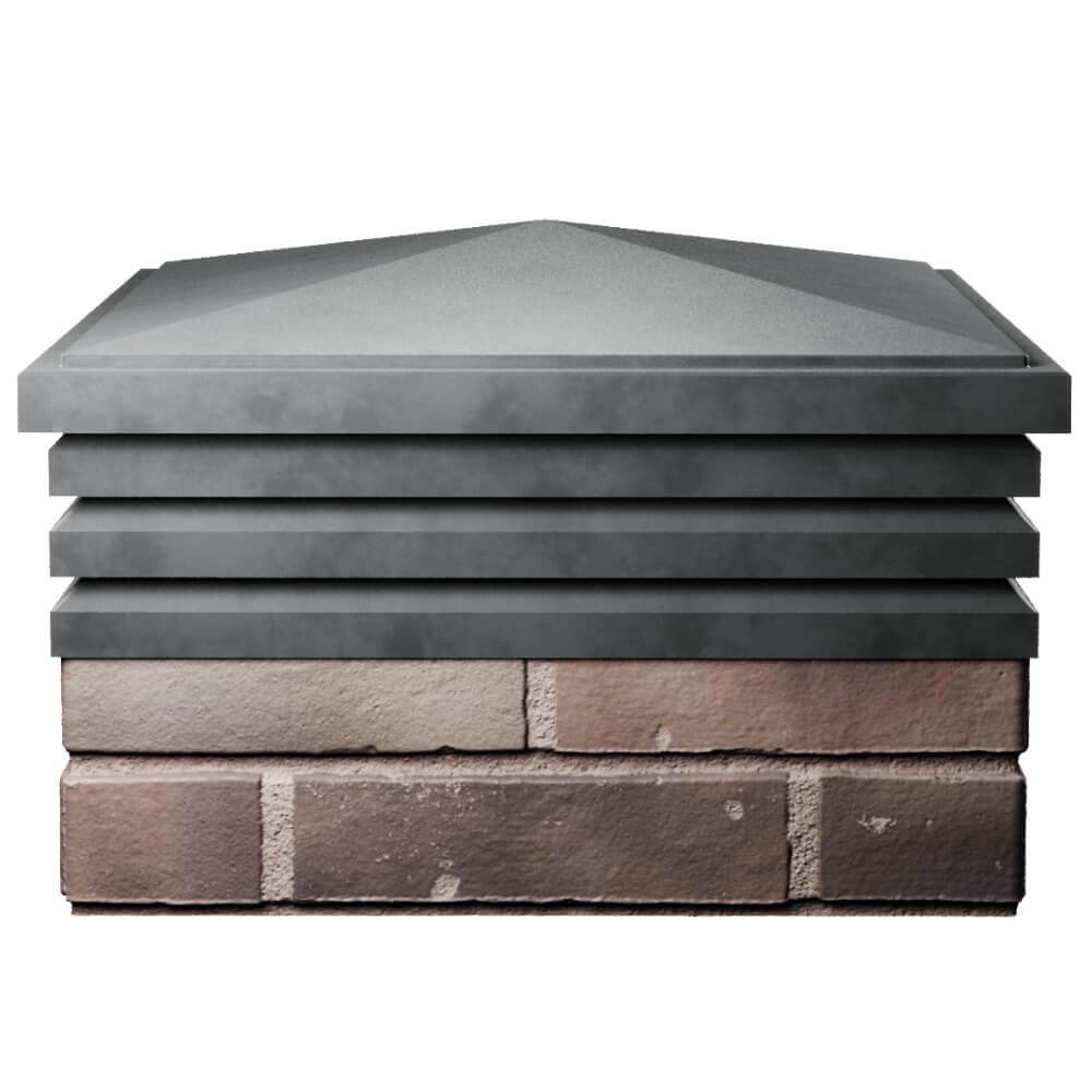 Колпак Zking Бона ХайТек Серый на столб 2х2 кирпича (513х513мм) Балашиха фото