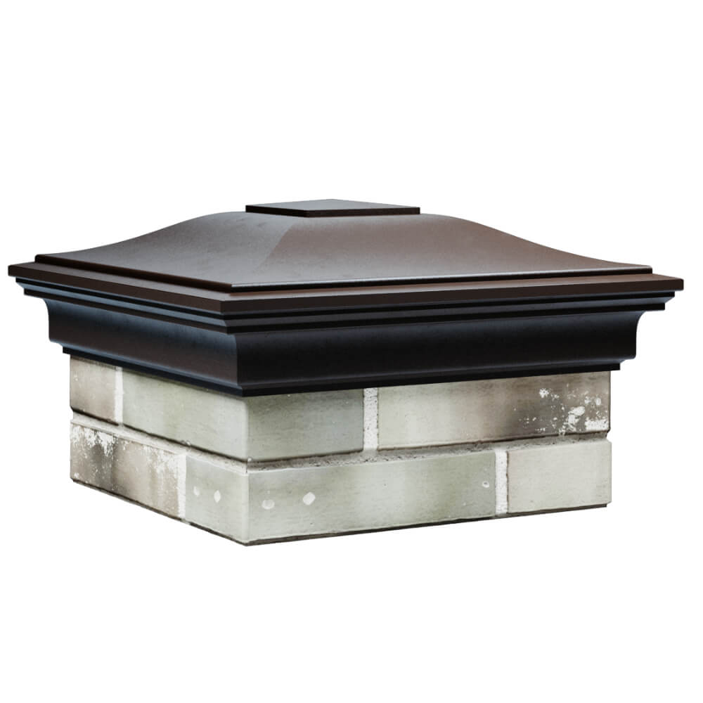 Колпак Zking Монблан Коричневый на столб 1.5х1.5 кирпича (385х385мм) в Балашихе фото